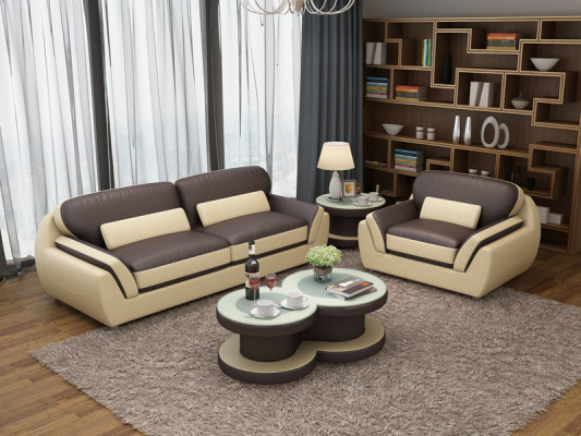 Leather sofa with USB Sofa set 3+1 Seater Suite Design Modern new Sofa G8038D