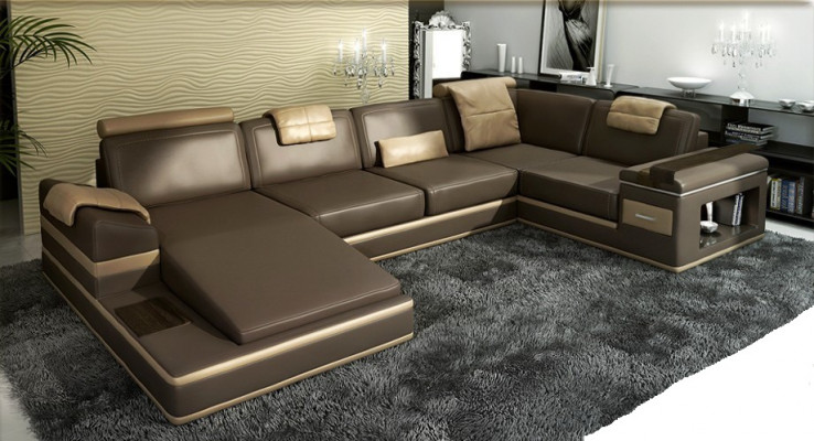 A beautiful U-shaped corner sofa in a great contemporary design