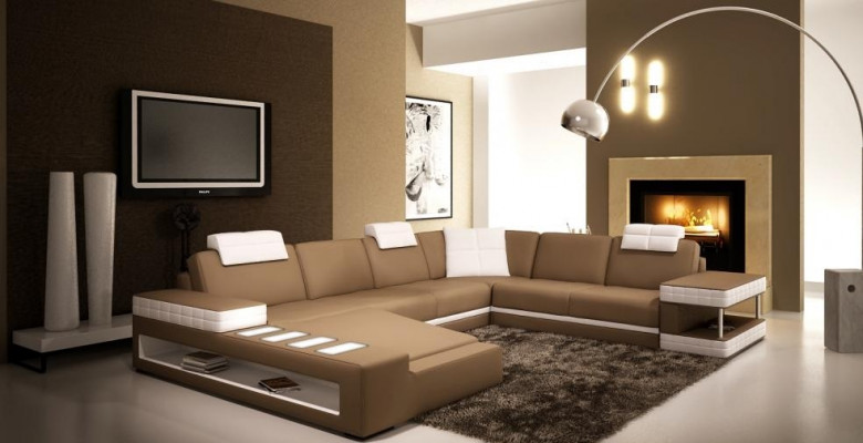 WohnComfort redefines modern aesthetics with our U-shaped corner sofa