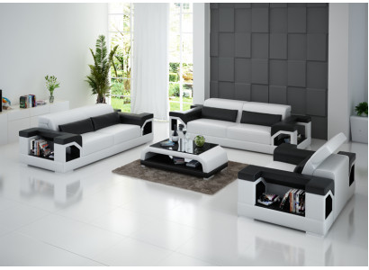 Leather sofa couch sofa set set 3+2+1 seater suite design modern sofa with USB