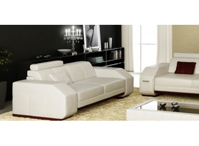 Sofa set with USB Sofa Couch Upholstery Seat Suite 3+2+1 Living landscape Leather