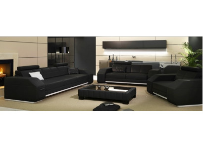 Leather sofa with USB Sofa set 3+2+1 Leather Couch Upholstery Seat Designer Suite