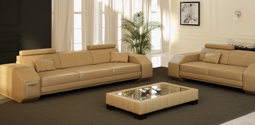 Leather sofa with USB Sofa set 3+2+1 Leather Couch Upholstery Seat Designer Suite