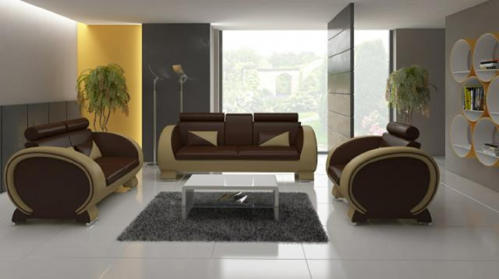 LEATHER SOFA 3+1 COUCH UPHOLSTERY SET Upholstery SOFA LEATHER SOFA DESIGNER SOFA with USB