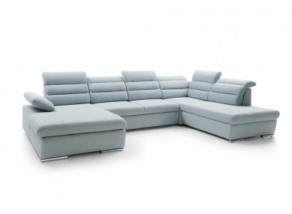 Corner sofa U-shape couch set sleeping function living landscape sofa couch upholstery