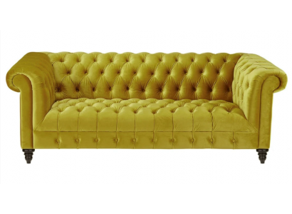 Yellow Three Seater Chesterfield Modern Design Couches Fabric Sofa new Original Furniture