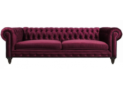 Sofas Textile Fabric Couches Creative Furniture 3 Seater new Chesterfield Sofa Burgundy