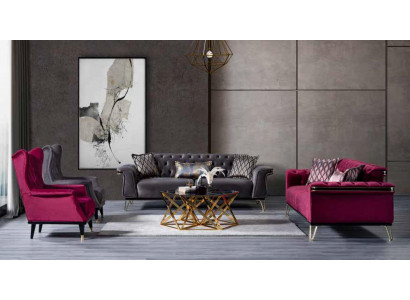 Pink Armchair Luxury Designer Living room Single Seater Cocktail Chair Wood