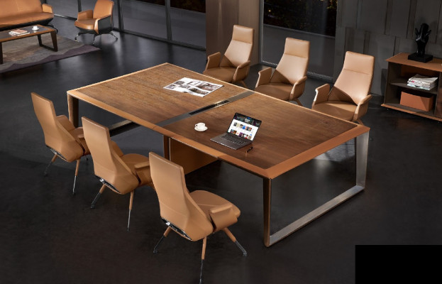 Meeting conference tables design luxury office furniture meeting 7 pieces.