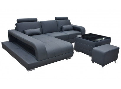 XXL Couch Corner sofa Leather Living landscape Suite Design Modern Sofa L-shape F3017C