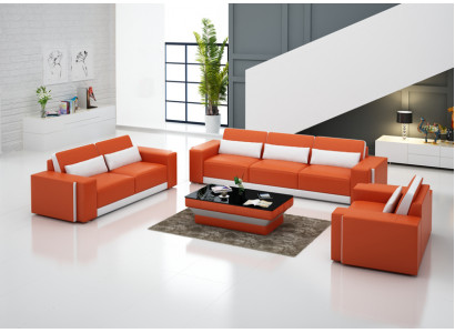 Leather sofa Couch Living landscape Sofa set Sofa Suite Modern Design G 8019D