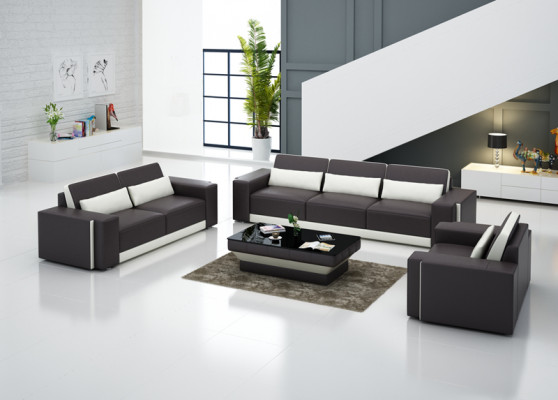 Leather sofa Couch Living landscape Sofa set Sofa Suite Modern Design G 8019D