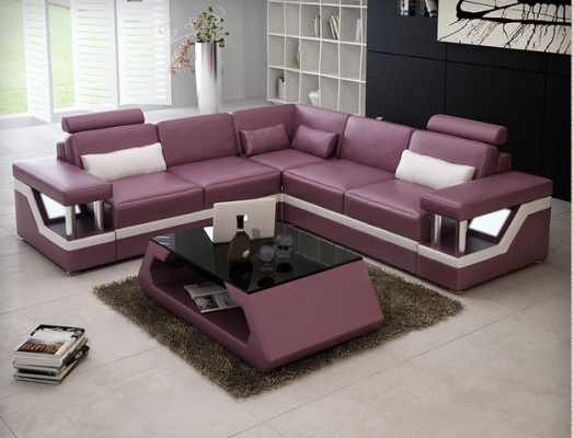 XXL leather sofa with USB Suite Living landscape Corner sofa Leather Corner sofa HAMBURG II