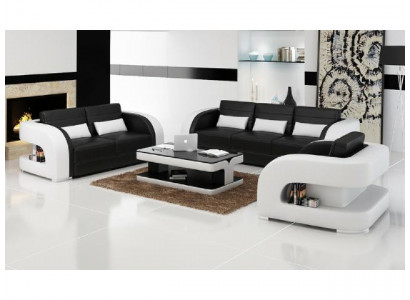 3+2+1 Sofa set Leather sofa Couch Sofa Designer Sofas Living landscape Bergamo