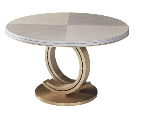 Designer Dining table luxury Dining room Tables Upholstery Wood stainless steel Table Round