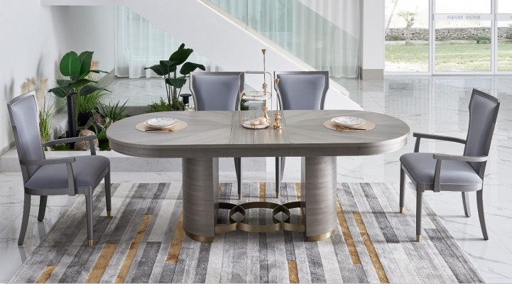 Design Dining table Wood Stone Table Modern Dining Tables Furniture 221x95 Tables