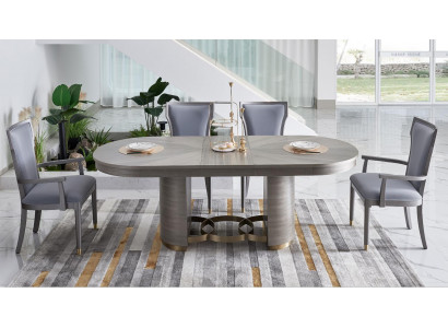 Design Dining table Wood Stone Table Modern Dining Tables Furniture 221x95 Tables