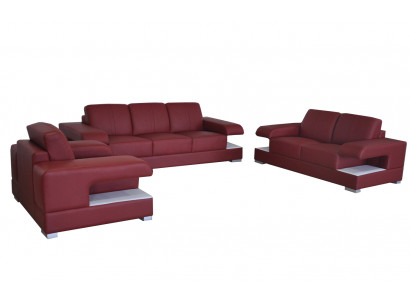 Leather sofa Couch Living landscape Suite Design Modern Sofa set 3+2+1 G8028D