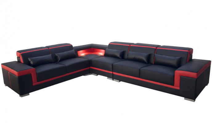 XXL Couch Corner Leather Sofa Living landscape Suite Design Modern Sofa L-shape G8020B