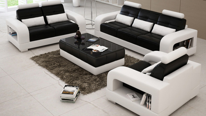 Leather sofa couch sofa set 3+2+1 seater suite design modern sofa