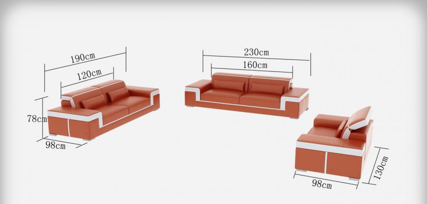 Sofa set Couch Upholstery Sofa 3+1+1 Complete Set Sets 3pcs.