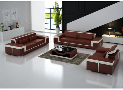 Leather sofa Couch Living landscape 3+2+1 Seater Suite Sofa set Sofa G8020D