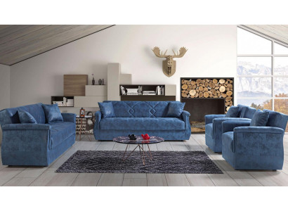 Sofa set 3+2+1+1 Wood Living room Luxury Sofa Modern Fabric Complete Eu