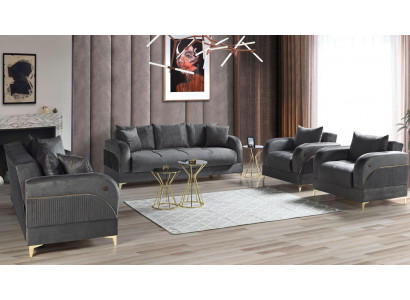 Sofa set 3+2+1+1 Seater Furniture Luxury Set Sofa set Modern Gray 4-piece