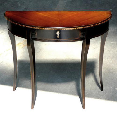 half round Console Wood Consoles Telephone Table Hallway Side tables Wood Solid