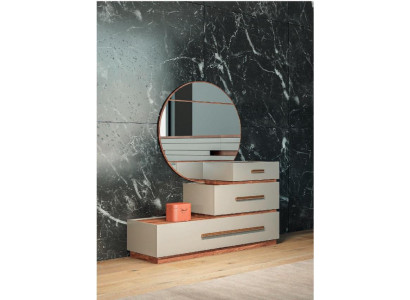 Furniture Bedroom Set 2-piece Chest of drawers with Mirror Modern Luxury design