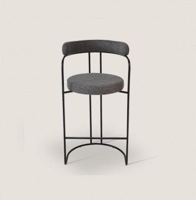 Gray luxury stainless steel bar stool designer bar furniture chair stool frame