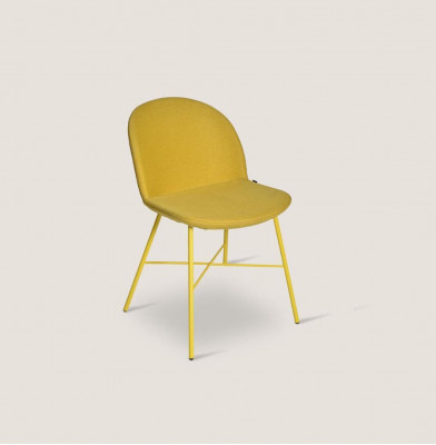 Yellow Designer Dining room Chair Living room Furniture Armrests Lux Chairs