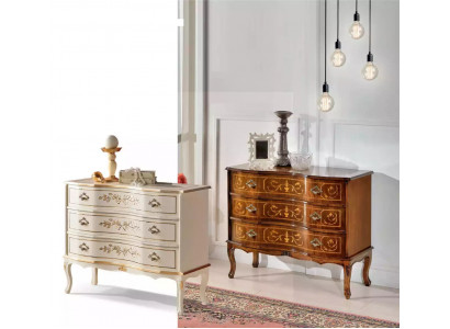 exclusive luxurious new chest of drawers from brown wood for the living room