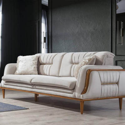 Modern white luxury sofa for Living room and 1 Seater Armchair