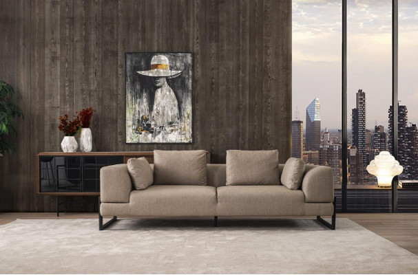 Sofa set Complete e upholstered sofa couch set Gray Fabric fabric sofa