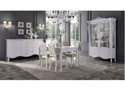 Dining table 4x Chairs Chair Dining room Dining set Modern Sideboard Suite