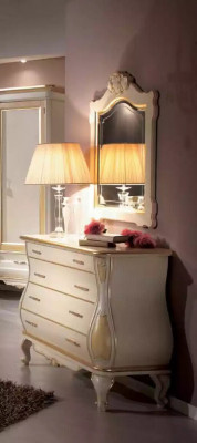 Chest of drawers Luxury Mirror Classic White Bedroom Furniture Cabinets Chests of drawers