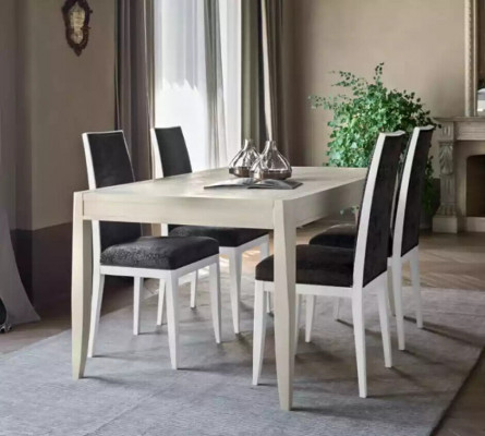 Modern Dining room Set Table Classic Chair group 4x Chairs 5pcs. Set Seating group