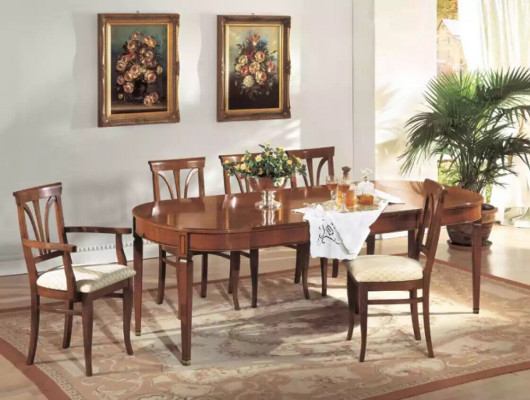 Dining room Set Ess Group Wood Table 7pcs Complete Set Dining table 6x Chairs