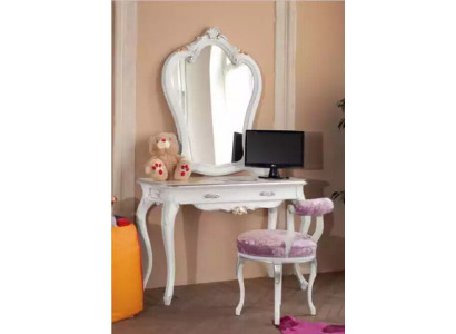 Dressing table set console mirror bedroom furniture design 2 pieces wood