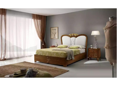 Bedroom Set Bed + 2x Bedside tables Beds Italian Furniture 3-piece.