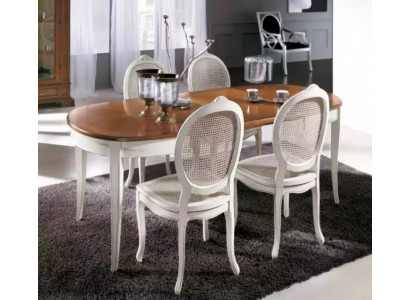 Dining table Suite Oval Table Dining set Dining table with 4x Chairs Dining room