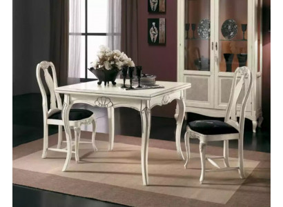 Suite Dining table Dining set 5 pcs. White Tables new 4x Chairs Group