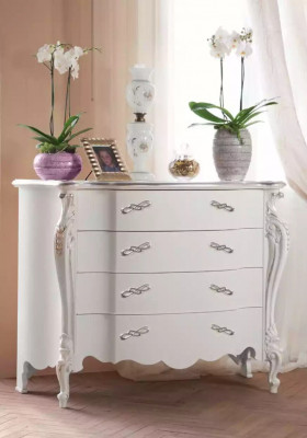 Chests of drawers White Bedroom design classic luxury Wood Chest of drawers Sideboard