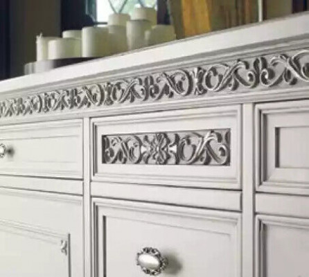 Sideboard Chest of drawers Luxury Cabinets Living room Wood White Classic Furniture