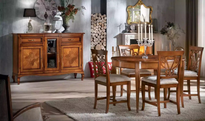 Dining set Dining table 4 x Chairs Set Suite Classic Dining set 5 pieces.