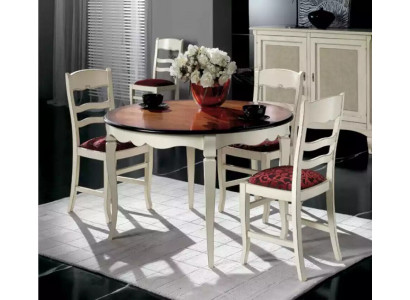 Complete set Dining table 4x Chairs Chest of drawers Dining set Wooden table White new