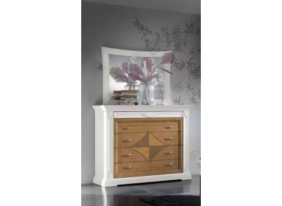 Chest of drawers with Mirror Sideboards Wood Chests of drawers Furniture 2pcs White Italy