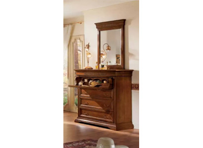 Chest of drawers with Mirror Wood Design 2 pcs. Bedroom Suite Sideboard