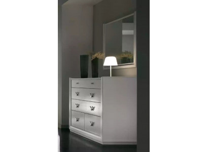 Chest of drawers Mirror Wardrobe Shelf Console Furniture Wooden Cabinet Italy Set 2pcs.